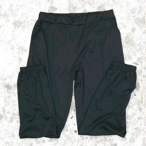 Satiny Baggy Women's Lounge Pants Size XL Black